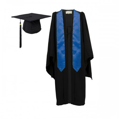 5 x Graduation Gown and Stole Set UKS Style in Matt Finish